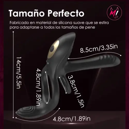 Anillo Vibrador + Plug Anal