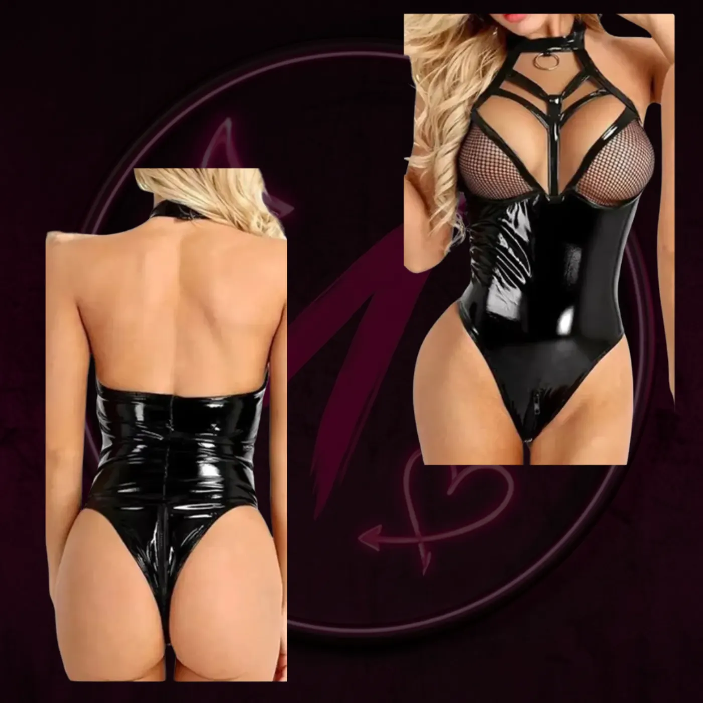 Babydoll de cuero
